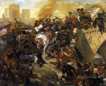  Batalla Lienzo - La batalla de Taillebourg proyecto romántico Eugene Delacroix
